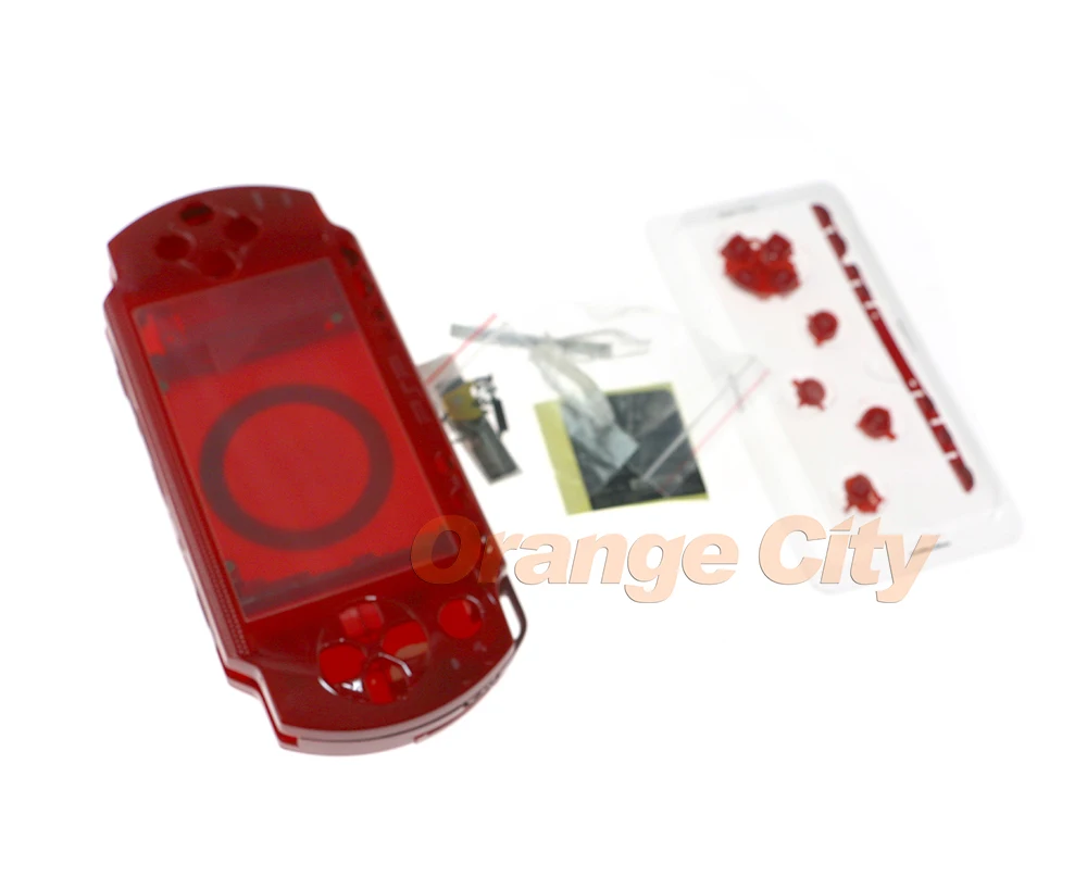 10 компл./лот для psp1000 psp 1000 полный Корпус чехол Чехол пуговицы комплект с Стикеры
