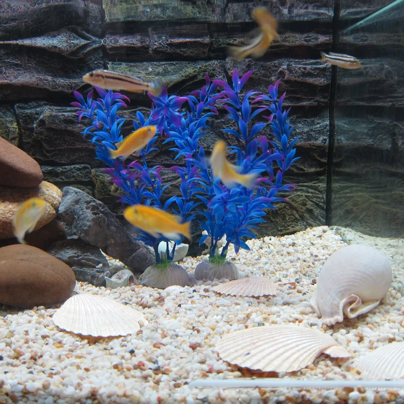 2 шт./лот пластиковые растения аквариум украшение|2pcs set| |