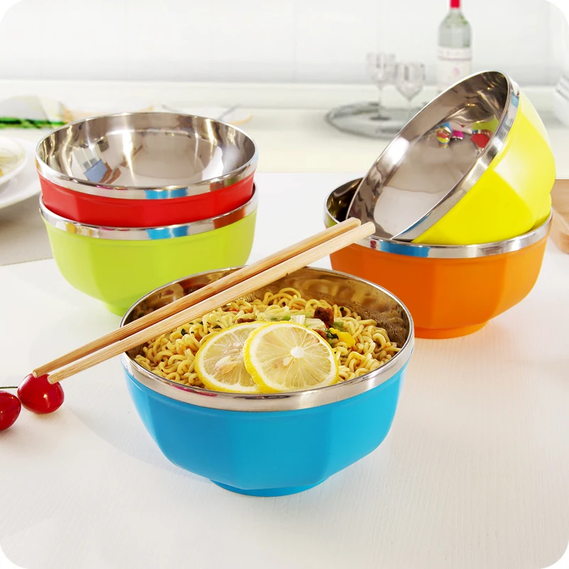 1 шт. миска для лапши быстрого приготовления из нержавеющей стали|noodle bowl|instant noodle