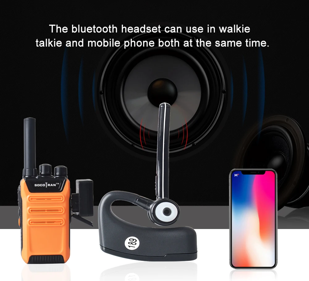 Беспроводная рация Bluetooth ptt гарнитура наушник для KENWOOD микрофон гарнитура адаптер Baofeng UV-5R UV-82 наушники