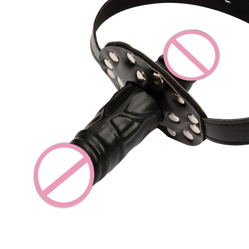 Новый кляп в виде силиконового дилдо пробка рот Пенис с замком кожаные пряжки