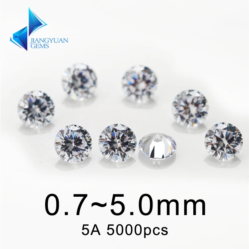 50PCS 3x3mm 5A Trillion Shape White Cubic Zirconia Stone Loose CZ Stones JIANGYUANGEMS 3x3mm 