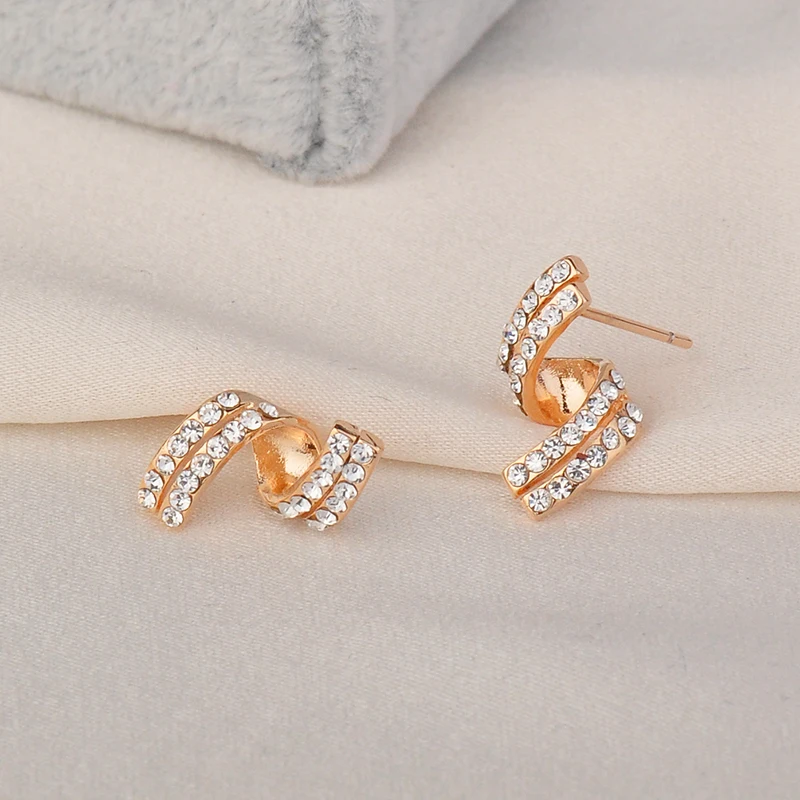 Мода 2016 Горячая продажа AAA кубический циркон объемные серьги-гвоздики серебряные