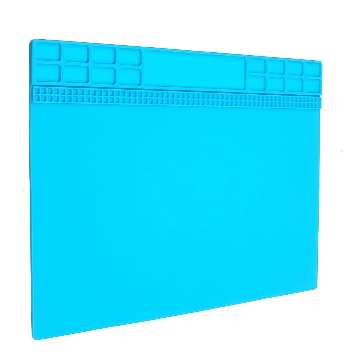 light blue Термостойкая паяльная станция коврик паяльный с магнитной силиконовой изоляционной подложкой Сварка тепловой пушкой платформа Настольный коврик - Цвет: light blue
