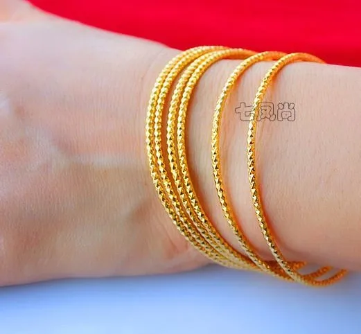 Модный высококачественный изысканный круглый браслет золотого цвета