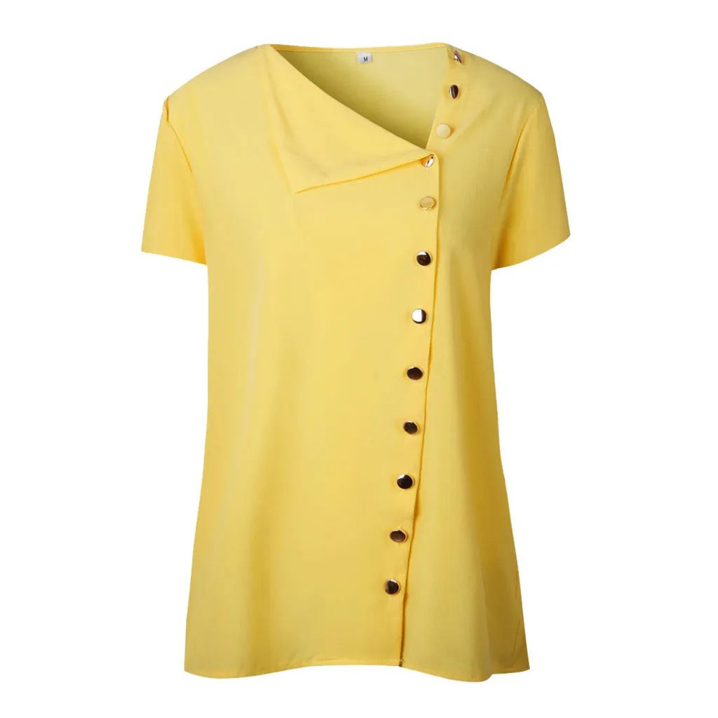SAGACE,, Женские топы и блузки, 5xl, Женская Повседневная блуза, рубашка с отворотом, женская блуза с коротким рукавом, блуза с пряжкой, топы размера плюс