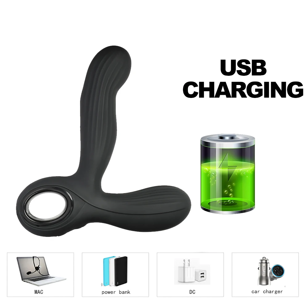 Беспроводной вращающийся Анальный вибратор с дистанционным нагревом 10 режимов