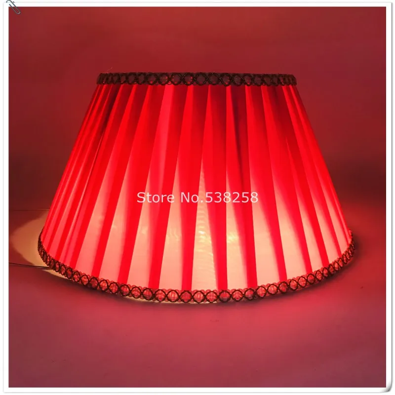 Лампа E27 в стиле арт деко для настольных ламп Круглый тканевый абажур розового и