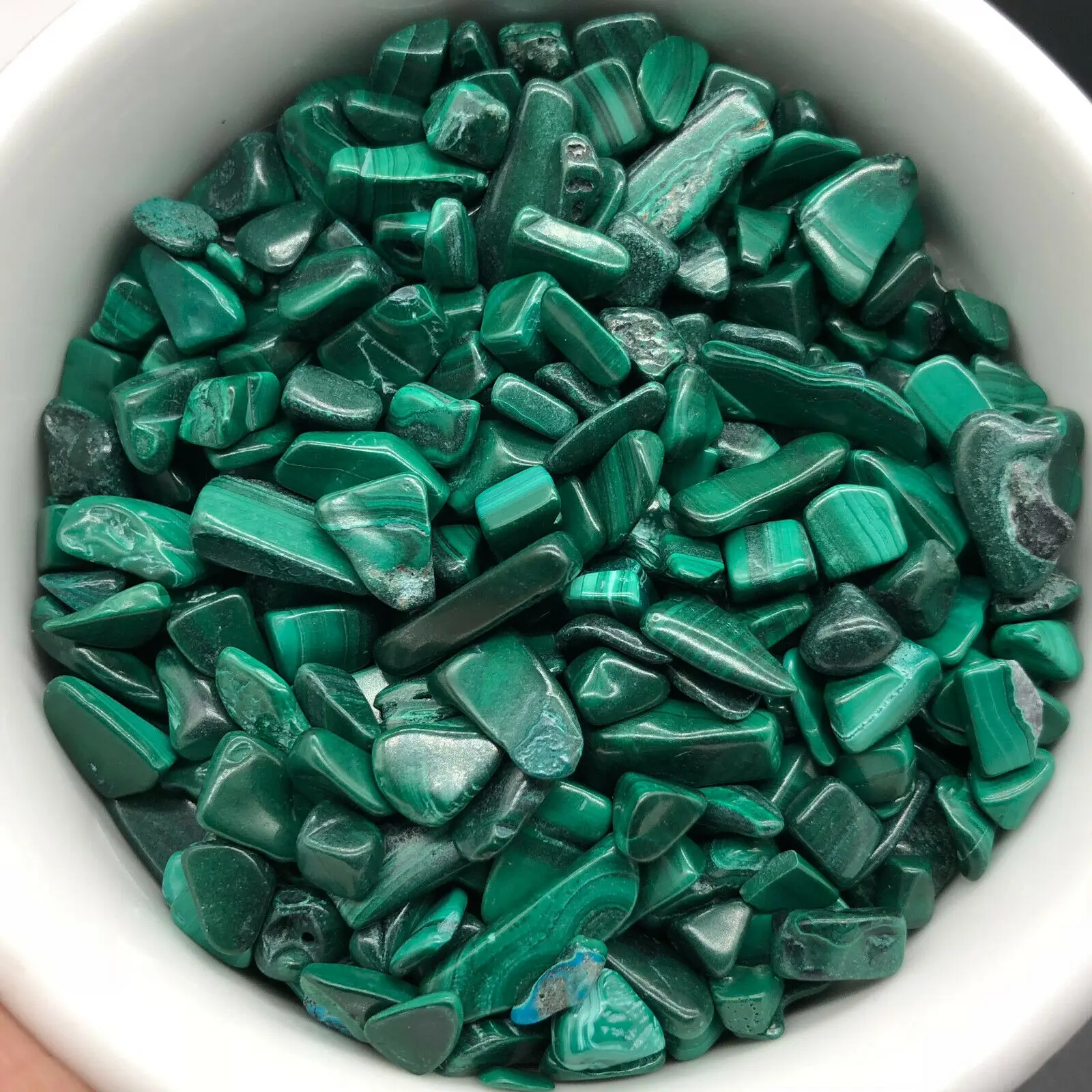 

beautiful malachite quartz crystal tumbled natural stones and minerals reiki healing home garden decoration for sale 100g