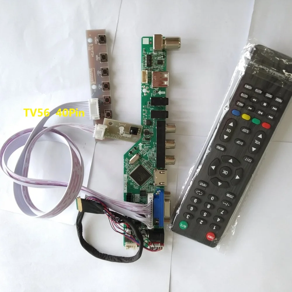 

kit For N156BGE-LB1/LA1/L11/L21/L31/L41/L51/L61/L62 1366X768 HDMI-compatible USB remote VGA LED Controller board TV AV 15.6"
