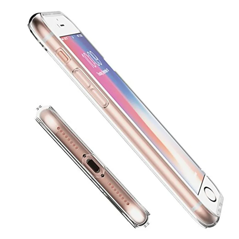 Для iPhone X 8 7 6s 6 Plus 5 5S SE 5c 4 4S чехол из ТПУ защитный для камеры кристально прозрачный