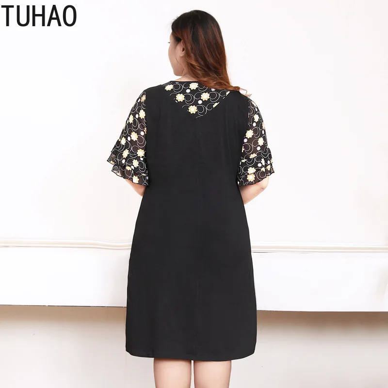 Женское офисное платье TUHAO черные элегантные вечерние платья 10XL 8XL с оборками на