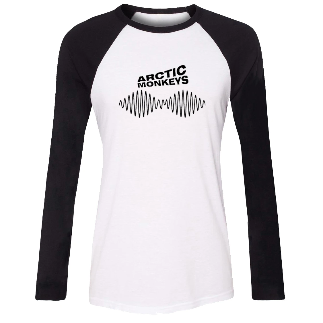 IDzn новинка хит женская футболка Casusl с принтом Arctic Monkeys Sound Wave Rock Band реглан длинным