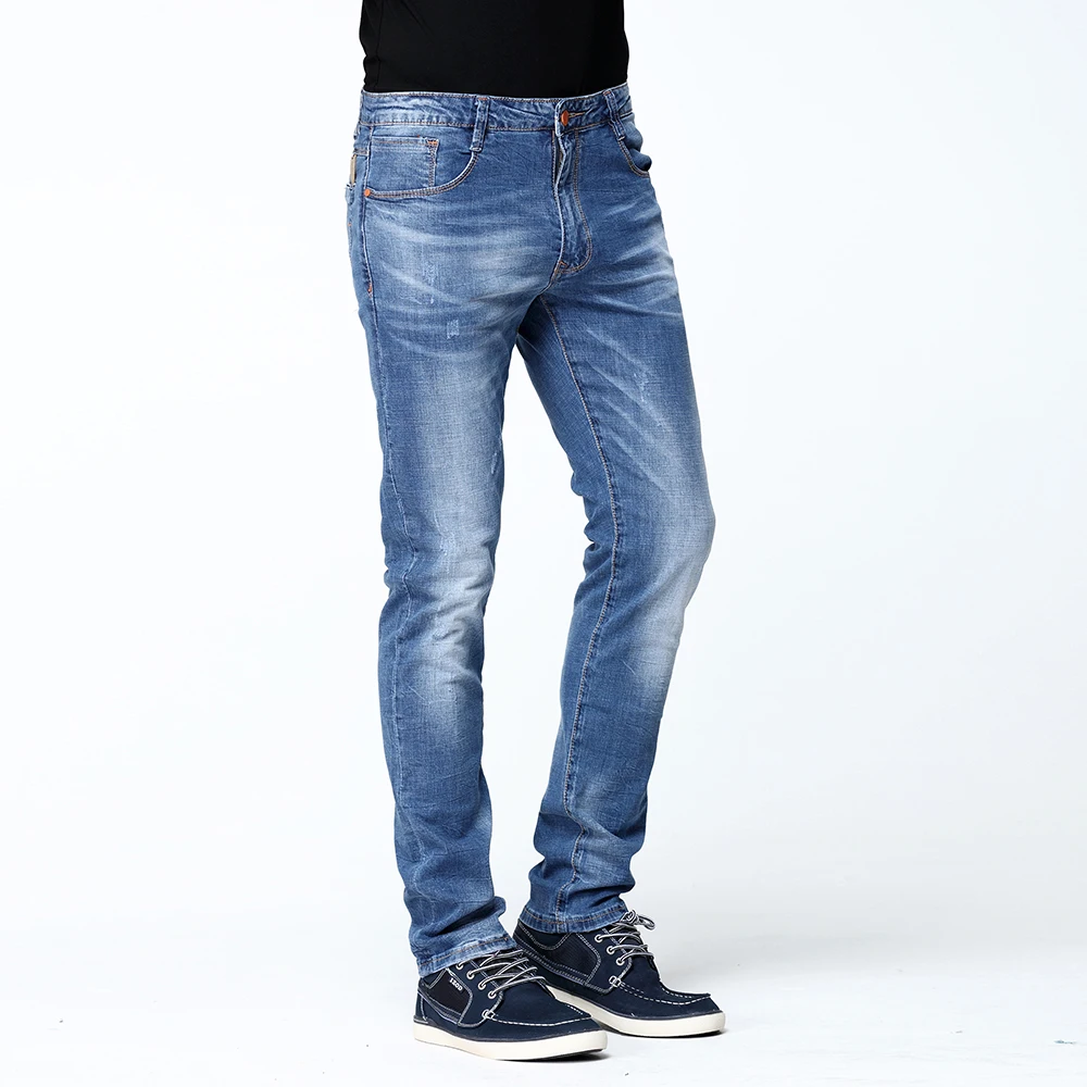 2019 новые летние мужские молодежные Джинсы Стрейчевые эластичные эмблема на
