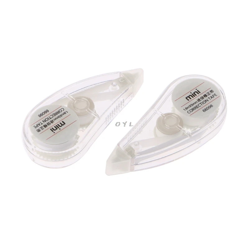 

2Pcs Cute Correction Tape Mini Roller White Out Eraser School Office Stationery