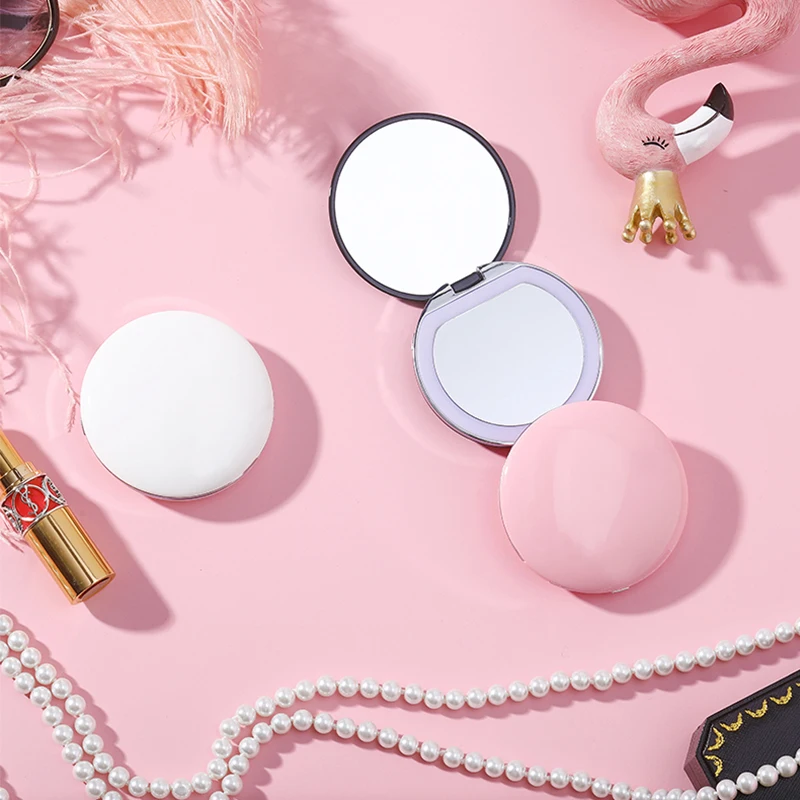 Светодиодное мини зеркало для макияжа 1 x увеличительное портативное компактное