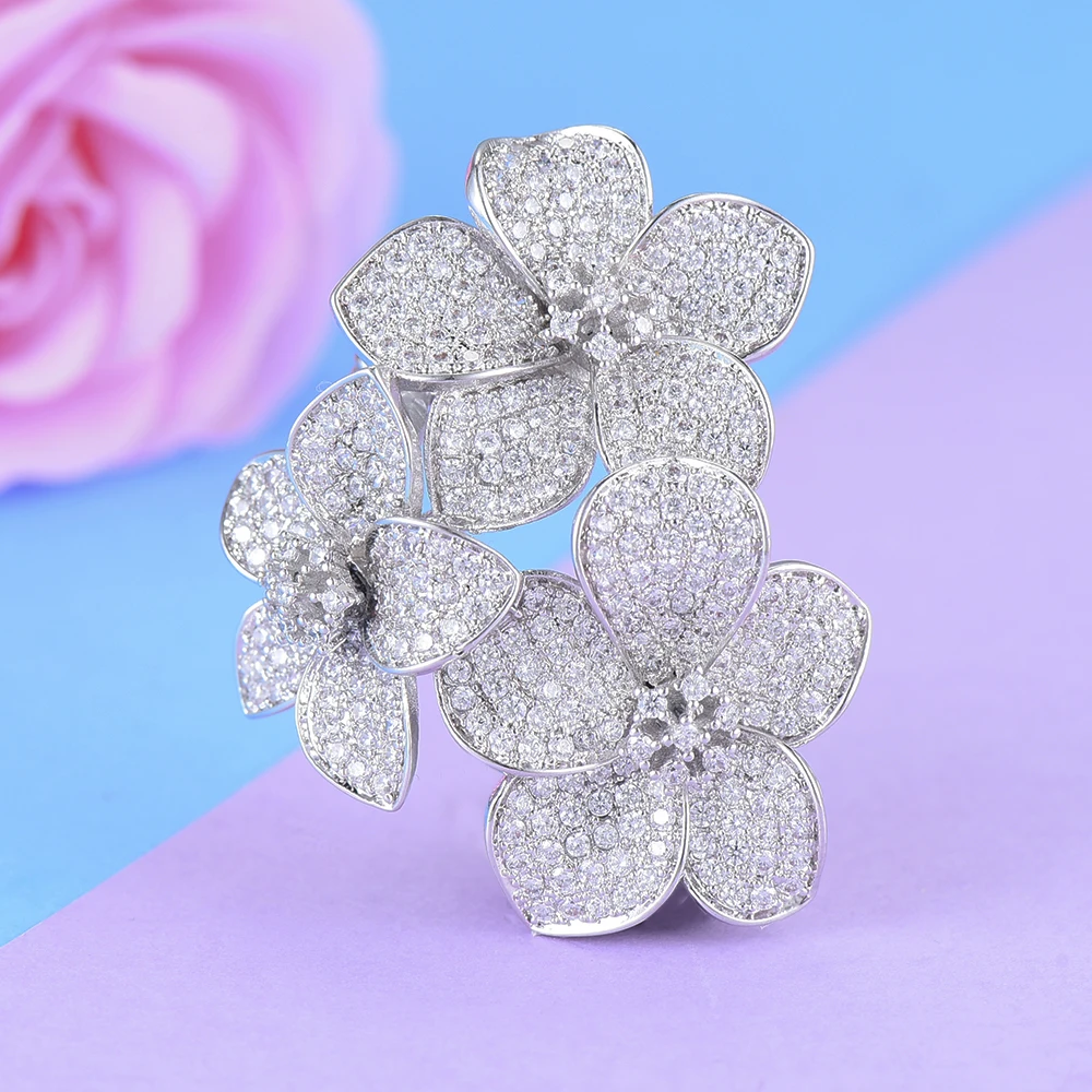 missvikki New Trendy Flowers Brooch Accessories for Ladies Winter Clothes Flower Fashionable Lover Mother Christmas Present | Украшения и