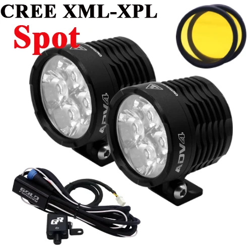 XPL SPOT Золотой Подиум ADV4 мотоциклетные фары XPL V5 32W 3600LM 6000K светодиодный прожектор для мотоцикла - Цвет: XPL SPOT