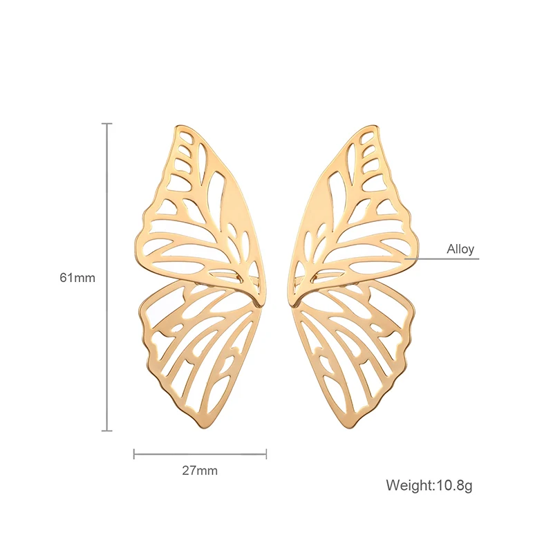 Богемные массивные серьги бабочки для женщин и девушек новые полые модные