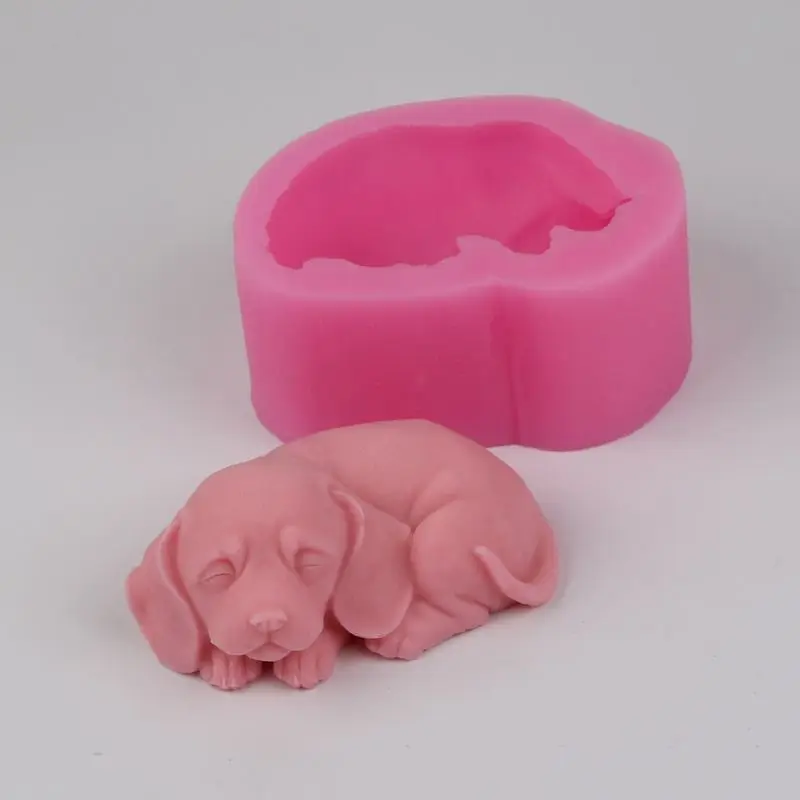 3D собака силиконовые формы мыла для изготовления мыла формы DIY украшения торта инструмент