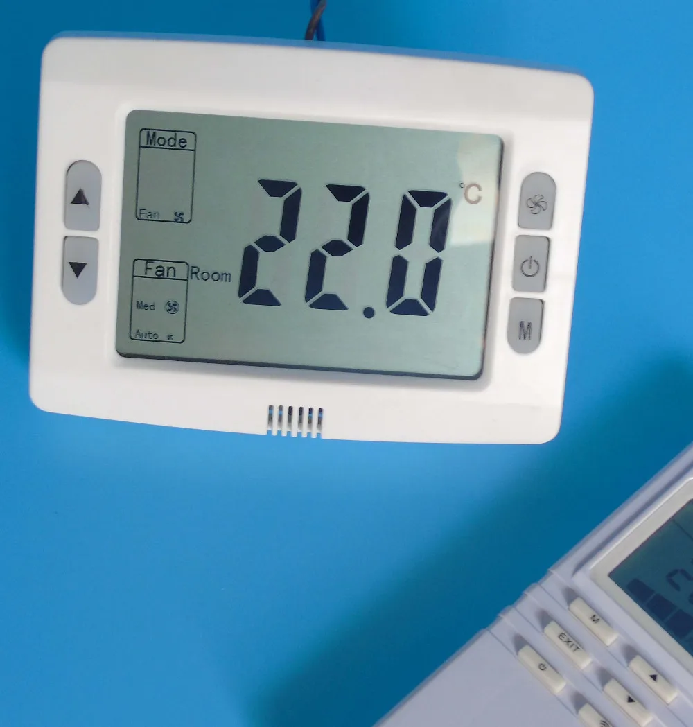 2 трубки вентиляторной катушки выключение памяти комнатный термостат регулятор