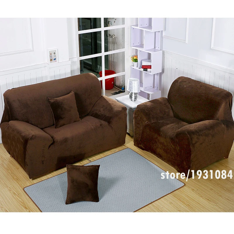 Эластичный чехол для дивана гостиной бархатная ткань нескользящий уплотненное