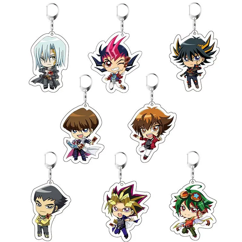 Брелок для ключей Death Note Chibi Yu-Gi-Oh Yu Gi Oh Мультяшные брелки двусторонние милые аниме