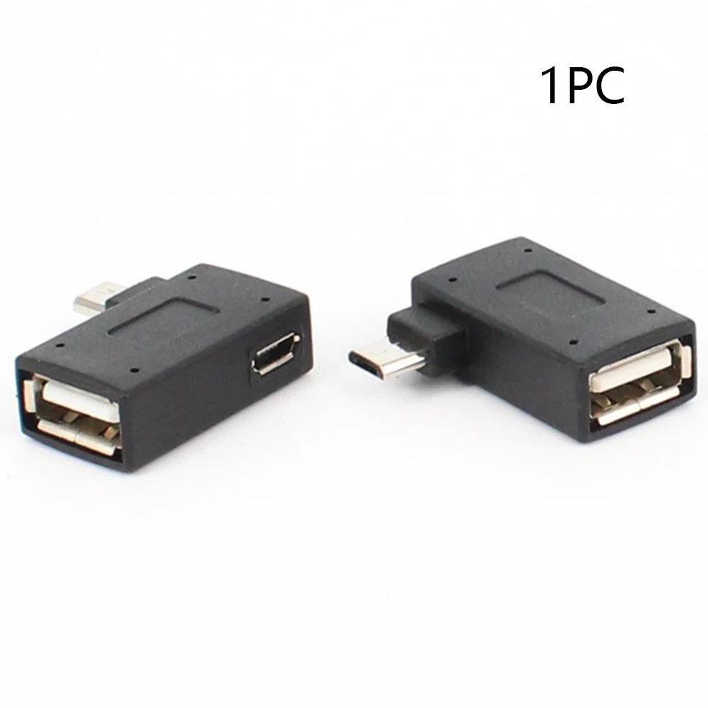 USB 2,0 адаптер хоста OTG конвертер микро левый/правый угол 90 градусов для телефона/планшета