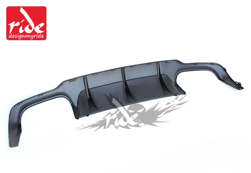 W204 из АБС пластика высокого качества цвет черный задний бампер для губ Диффузор