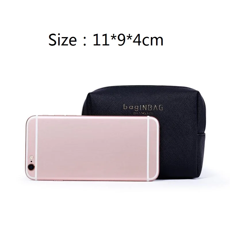 

Fashion Mini Sanitary Napkin Storage Bag Black Small Travel Makeup Pouch For Women Lady Cosmetic Case Neceseres Mujer(11*9*4cm)