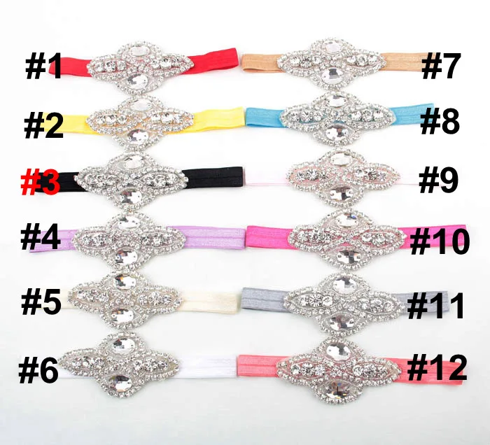 Yundfly детский обруч для волос со стразами маленьких девочек Эластичные аксессуары