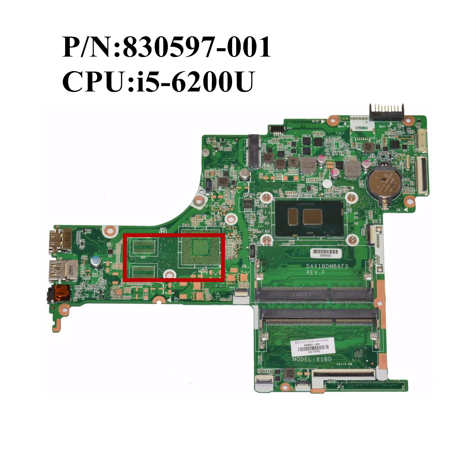 SZWXZY отлично подходит для HP 15 AB Материнская плата ноутбука с I5 6200U DDR3 830597 601 501 001