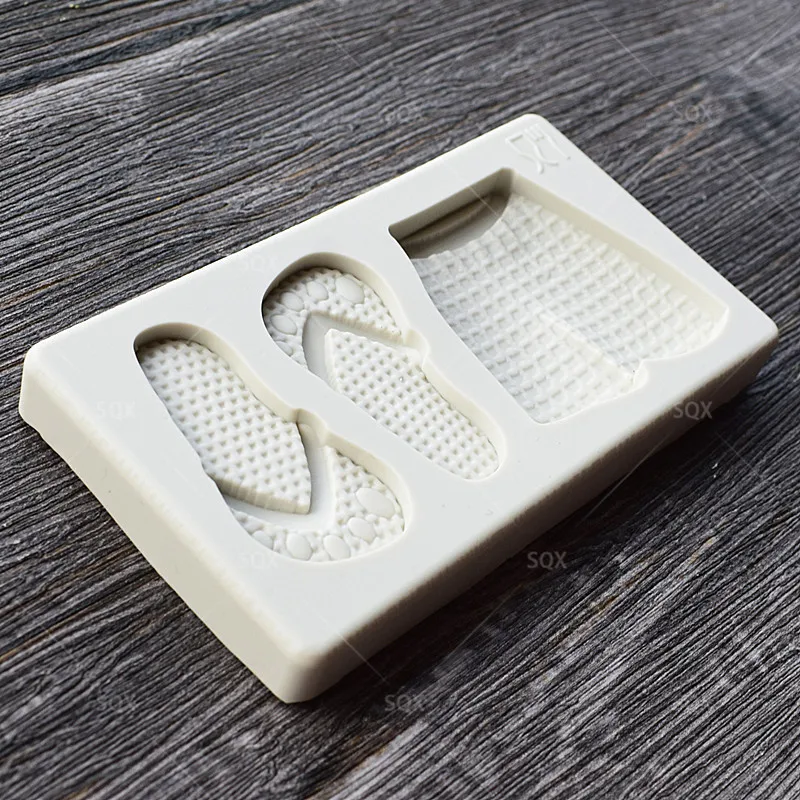 Тапочки шорты помадки формы для выпечки торта силиконовые инструменты украшения