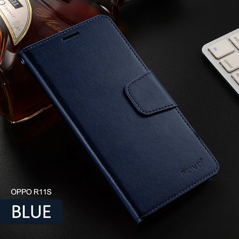 Высокое качество кожаный чехол для OPPO R11s R15 стандартного корпуса модные Бизнес