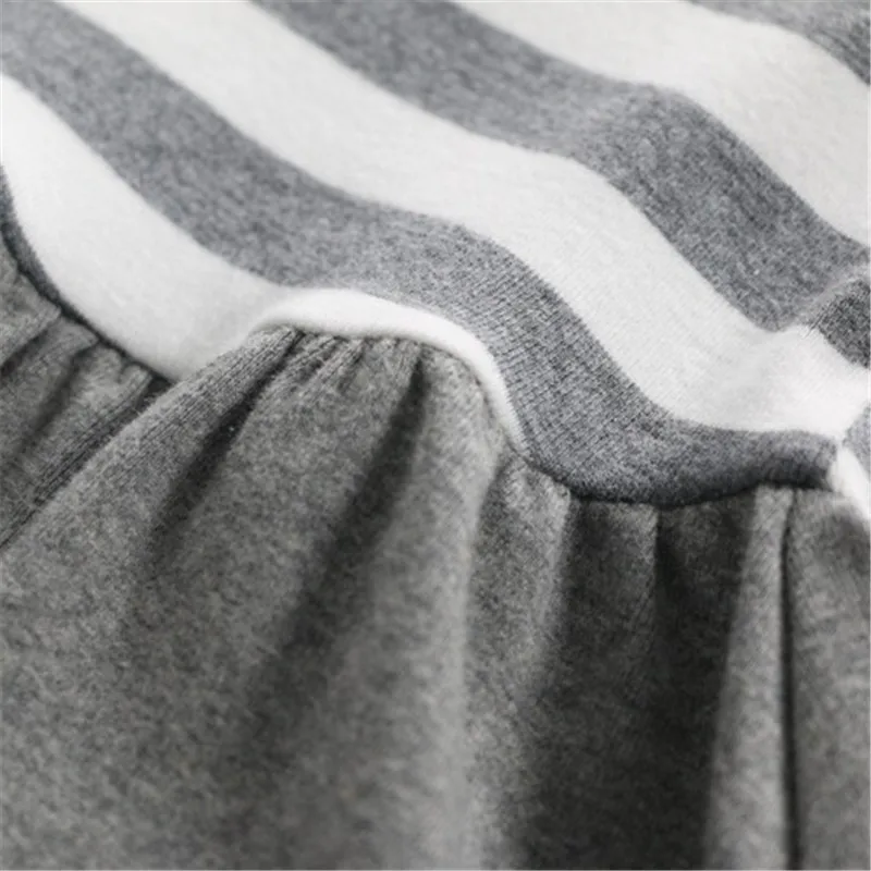 Лидер продаж платье для девочек модное в полоску маленьких принцессы с круглым