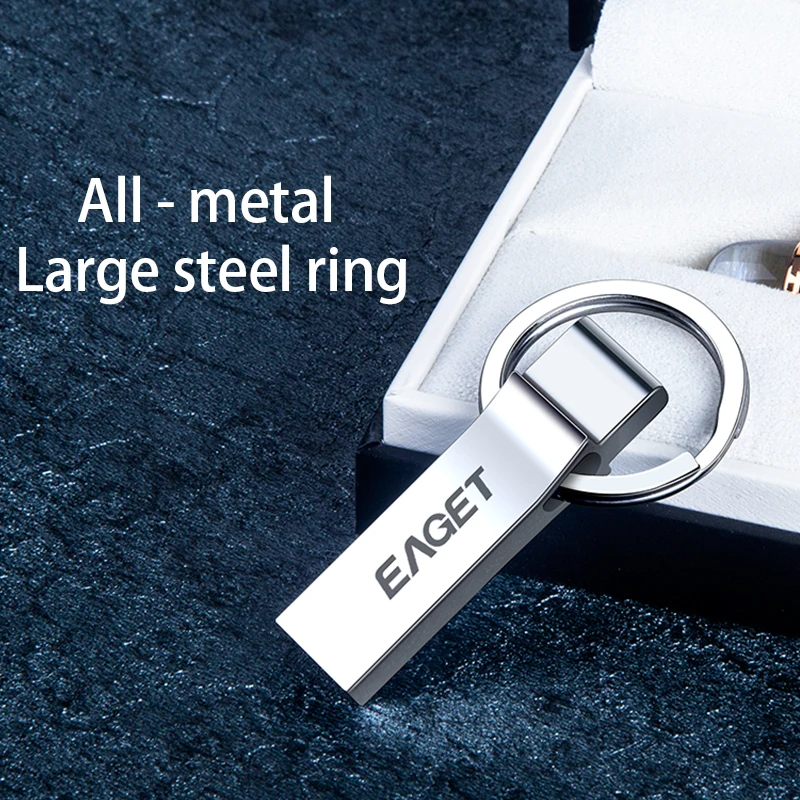 EAGET Mini Waterproof Pendrive Flash Disk 128GB USB 3.0 16GB Key Ring Memory Stick Pen Drive 64GB Metal 32GB U90 | Компьютеры и офис