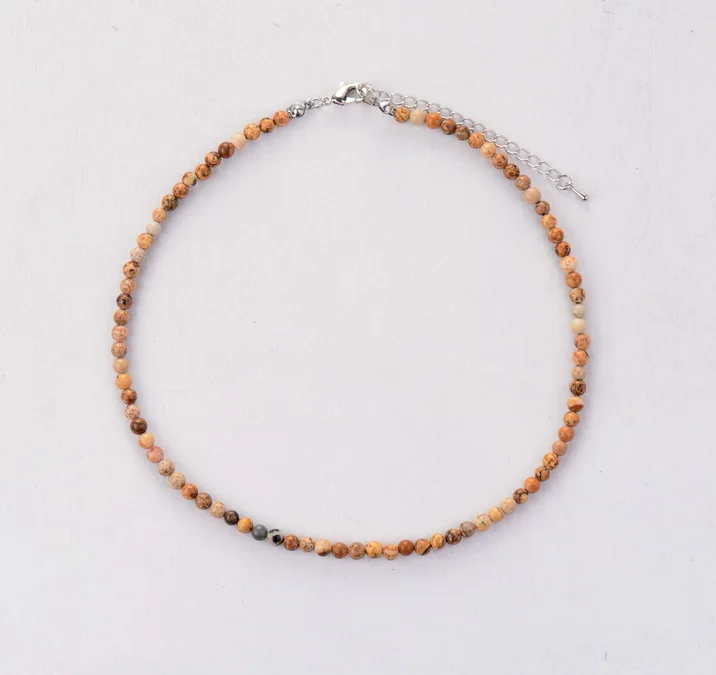 Женское колье чокер 4 мм из натурального камня 2020 женское Простое Ожерелье