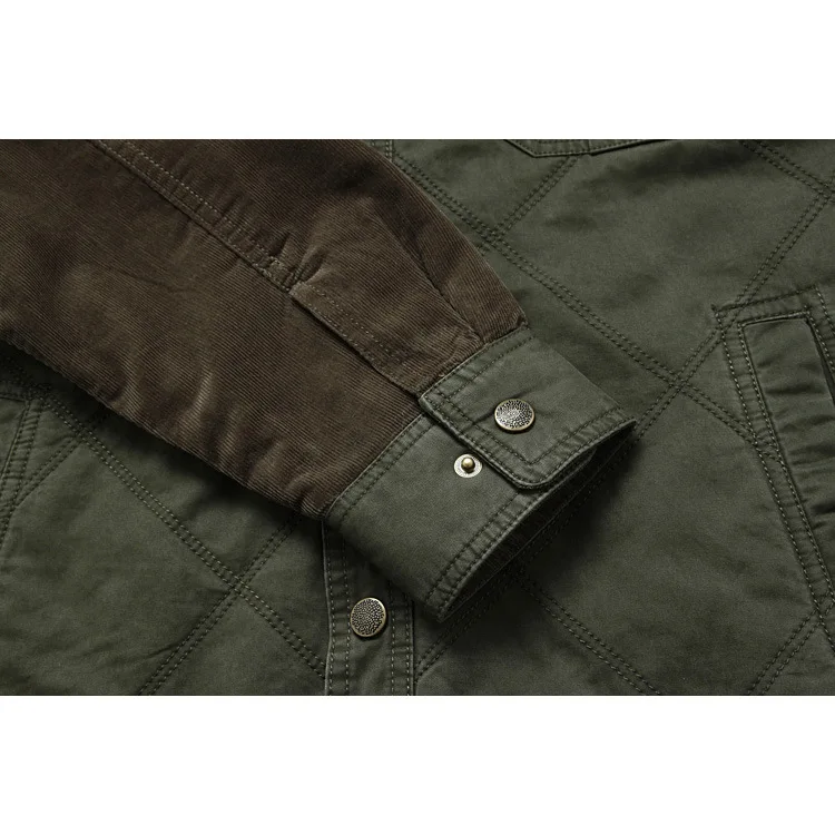 

Men's Jacket Spring Cotton Fleece Thicken Warm Shirts Jackets for Men Casual Autumn Patchwork Plaid Shirt Coat Tops Male Jacket