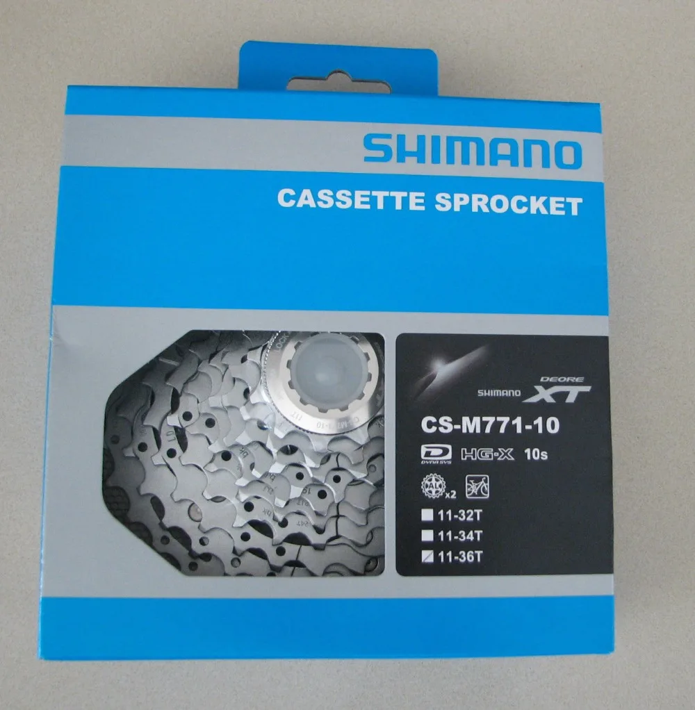 Shimano DEORE XT CS-M771-10 кассета для велосипеда 10 скоростей 11-32 T/11-34 T/11-36 T запчасти для велосипеда