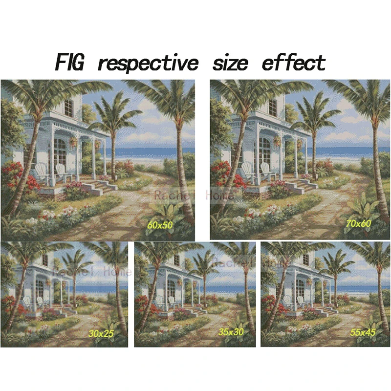 Diamond Embroidery Diy Painting Cross Stitch Kits Mosaic Seaside scenery Full Square CS247 | Дом и сад
