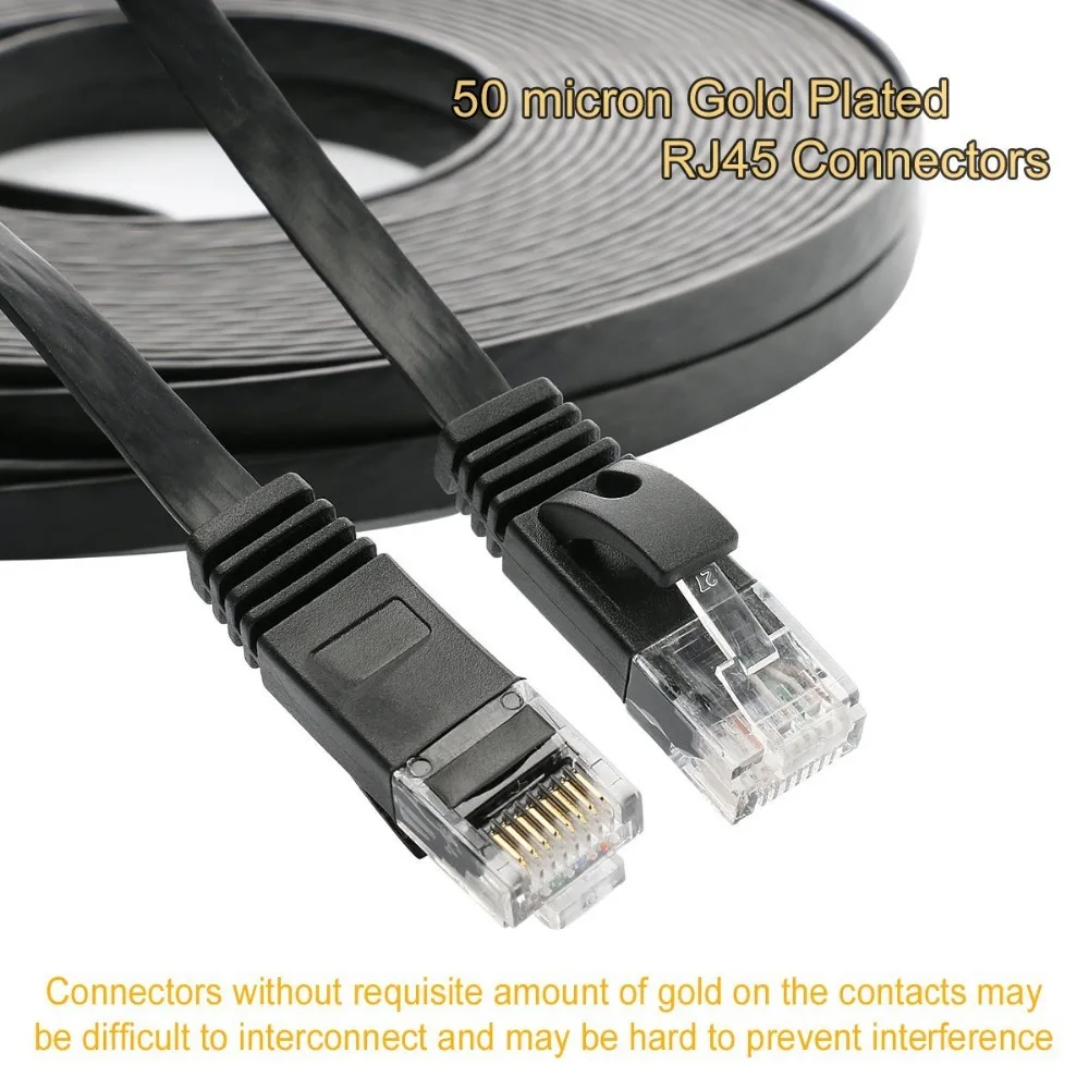 6 упаковок 30 м 98FT кабель CAT6 плоский UTP Ethernet сетевой RJ45 соединительный LAN-кабель