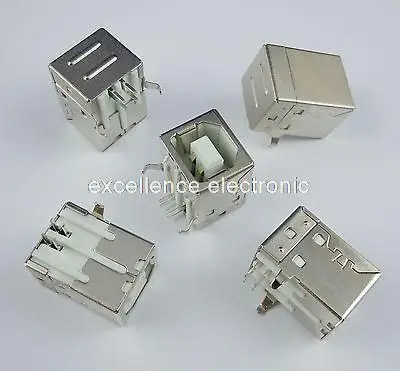 Usb разъем типа b для принтера гнездо под прямым углом печатной платы DB90 100 шт.|connector