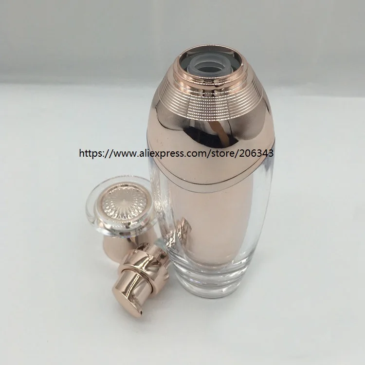 100 мл розовое золото пластиковая акриловая бутылка для