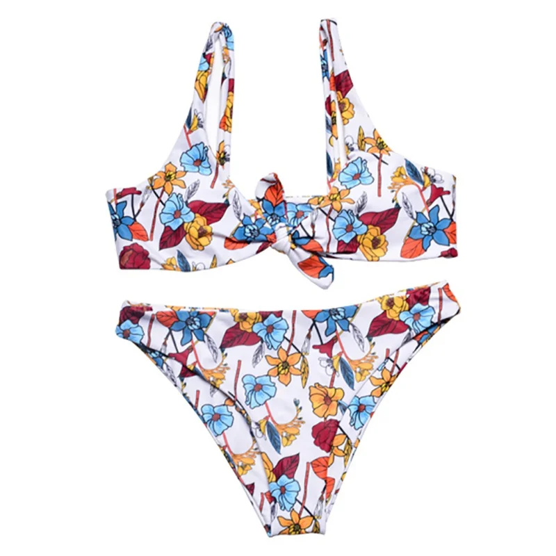 2018 женский купальник с цветочным принтом сексуальное бикини Женский комплект