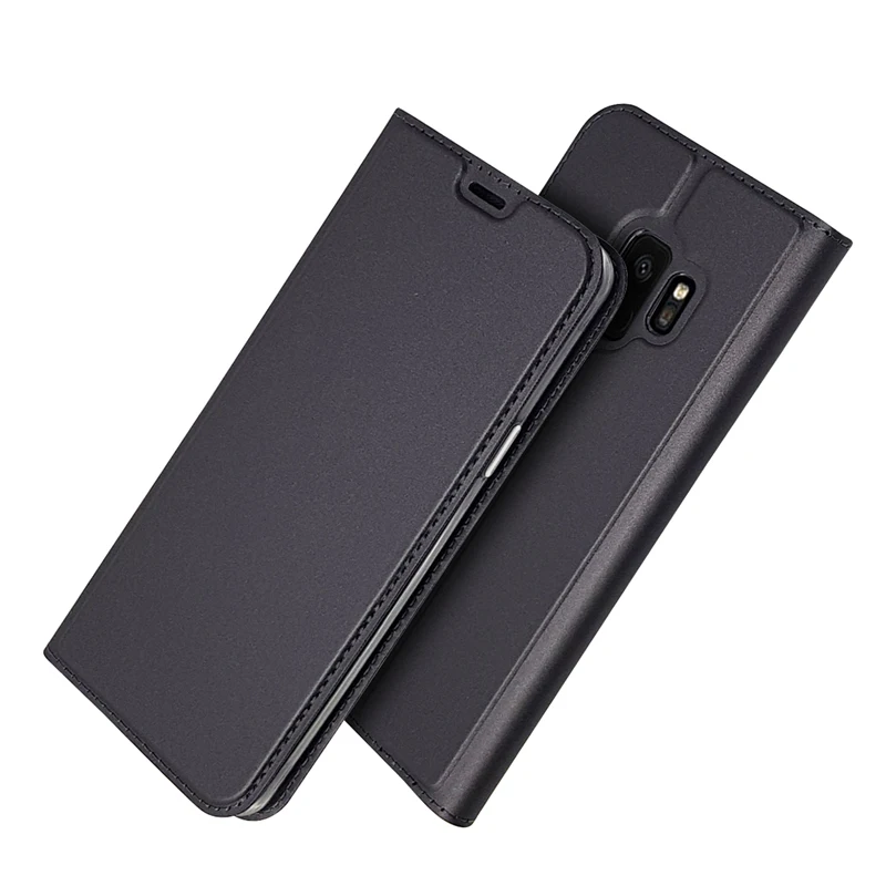 Черный чехол для Samsung galaxy S9 Plus с магнитной застежкой кожаный Galaxy