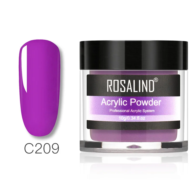 RPC209 Акриловая пудра ROSALIND, полигель для наращивания ногтей, кристаллическая пудра для наращивания ногтей, украшения для маникюра - Цвет: RPC209