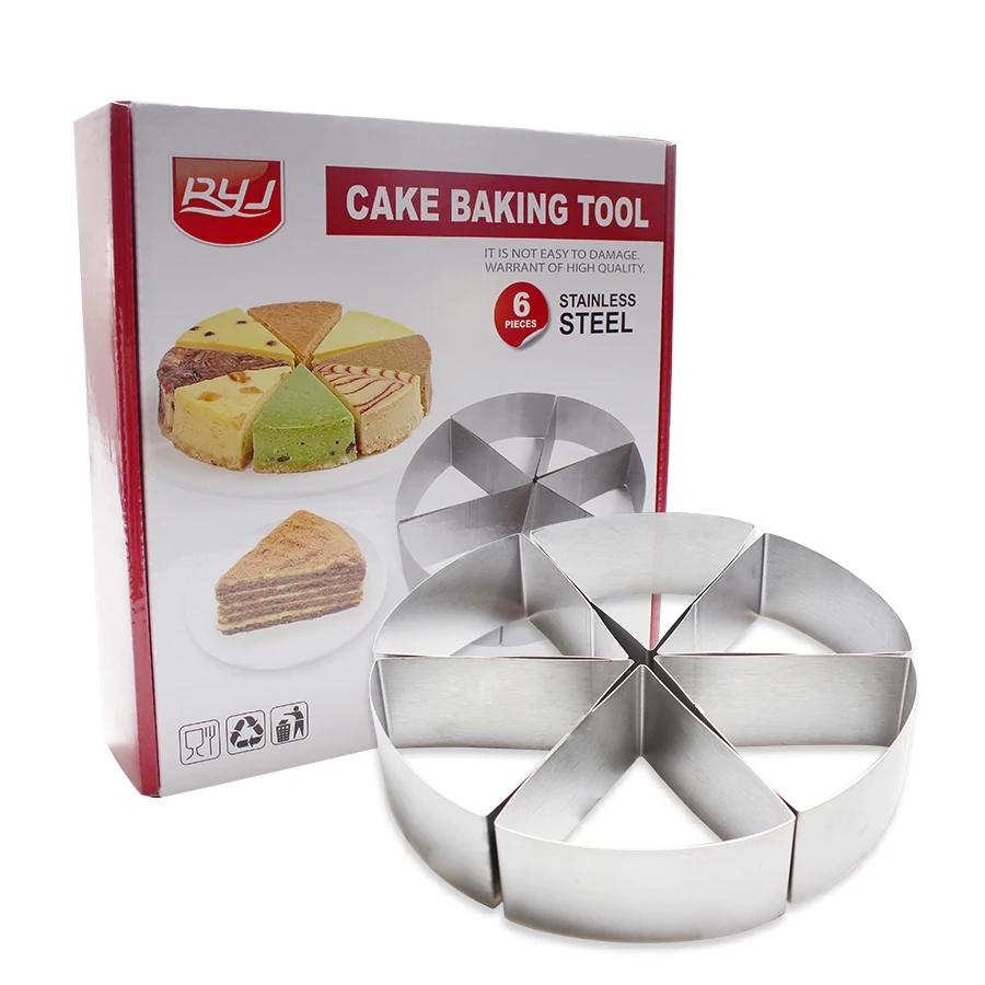 

Color Box 6 Layered Slicer Stainless Steel Mousse Ring Detachable Cake Cookie Mold For Bread Pizza Kitchen Essential Bakeware