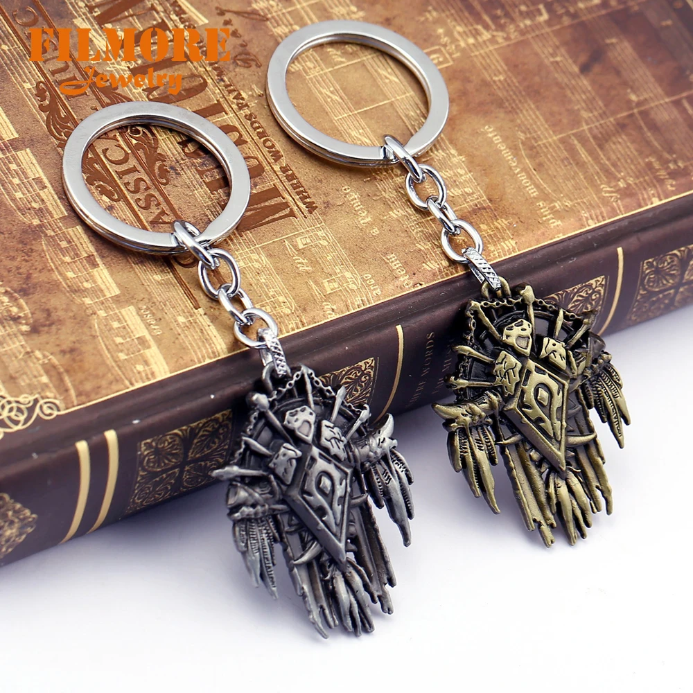 Винтажные Ювелирные изделия Warcraft брелок с рисунком из игры Alliance Tribe orde металлический 3D знак амулет-подвеска chaviro сувенир