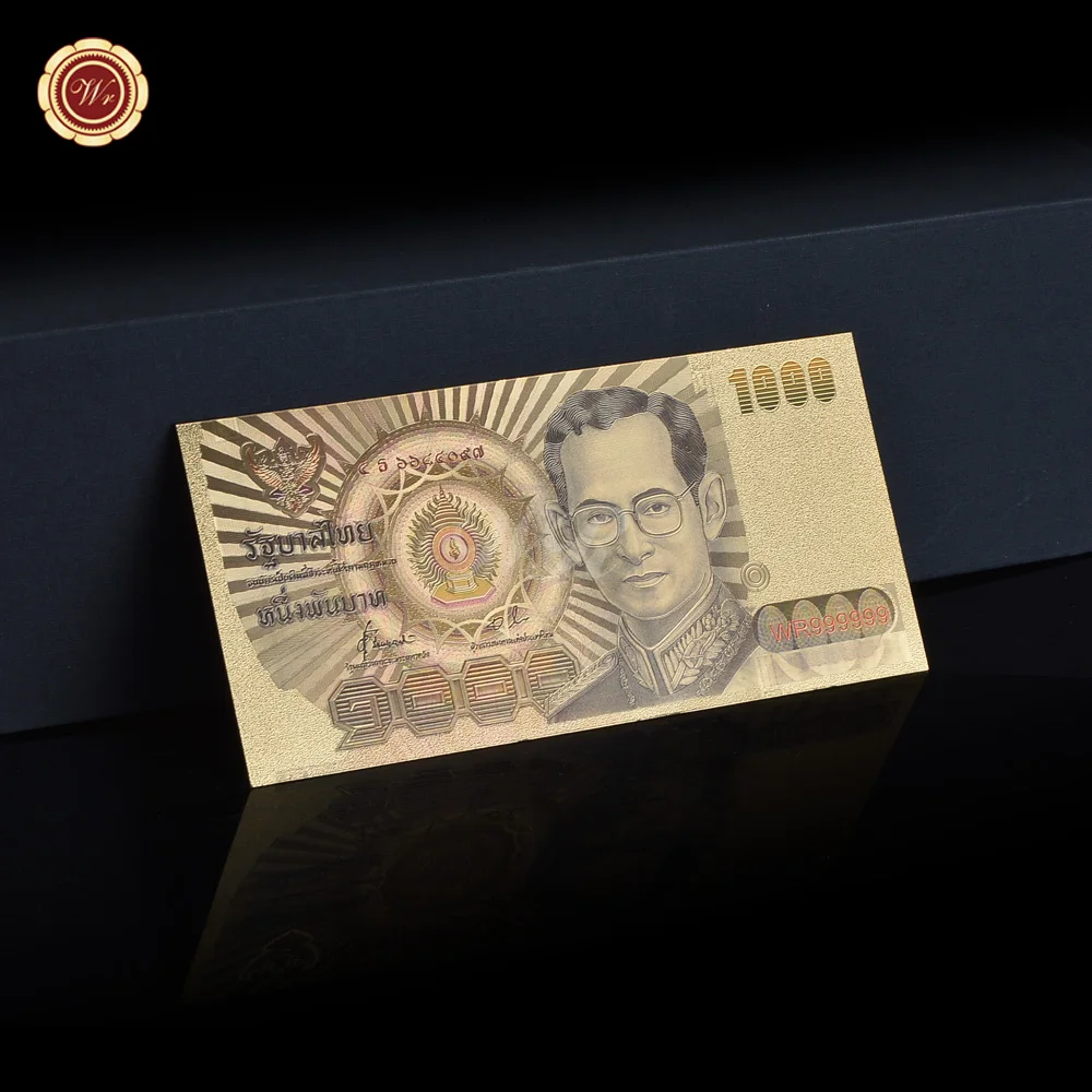1000 батов тайская Золотая банкнота 60-летие рождения королевы Sirik Ote и Bhumibol Adulyadej