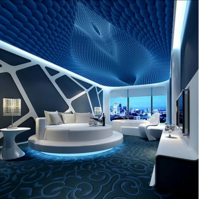 Настенные 3d обои для дома на заказ фото в рулонах потолка фрески фоновые спальни